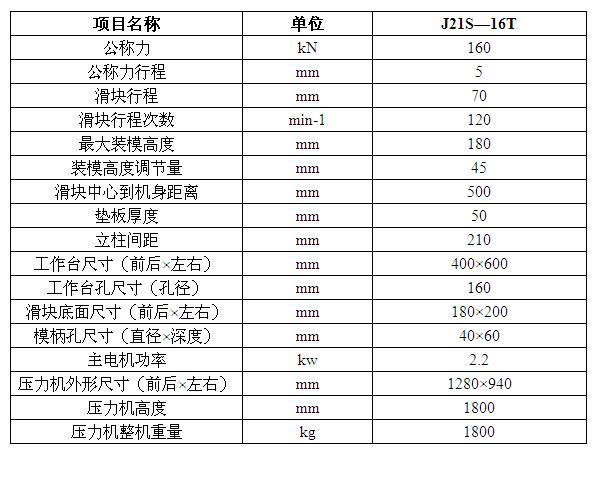 16吨冲床